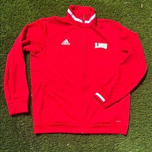 LMU Lions Red Adidas Track Jacket TEAM ISSUE Basketball XL Loyola Marymount